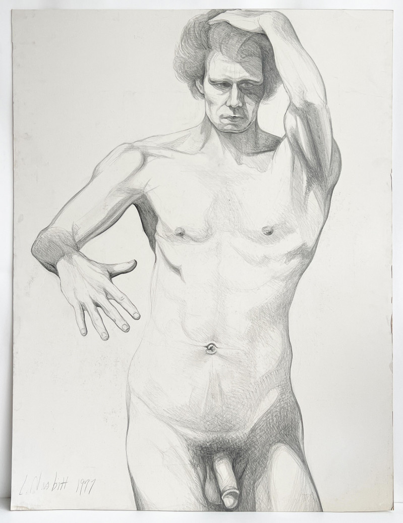 Lowell Nesbitt - Untitled (Nude Male)