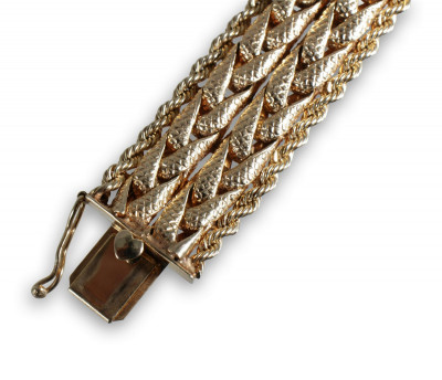 14K Gold Strap Bracelet