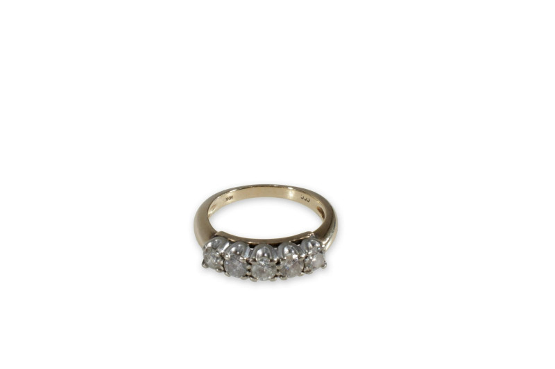 Classic Five-Stone 0.53 ct Diamond Ring