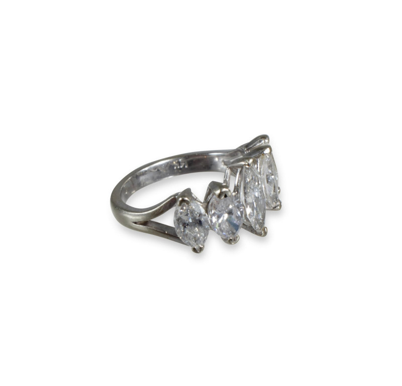 2.08 ct Marquise Cut 5-Stone Diamond Ring
