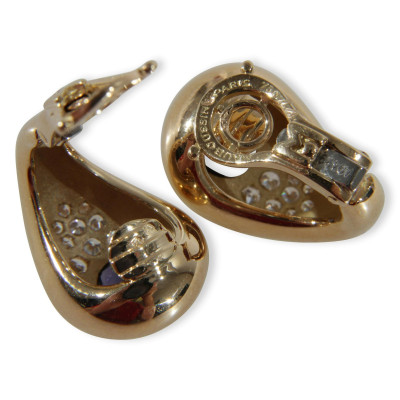 Pair of Mauboussin Amethyst & Diamond Earrings