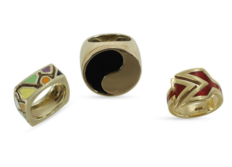 Group of Retro Gold Rings