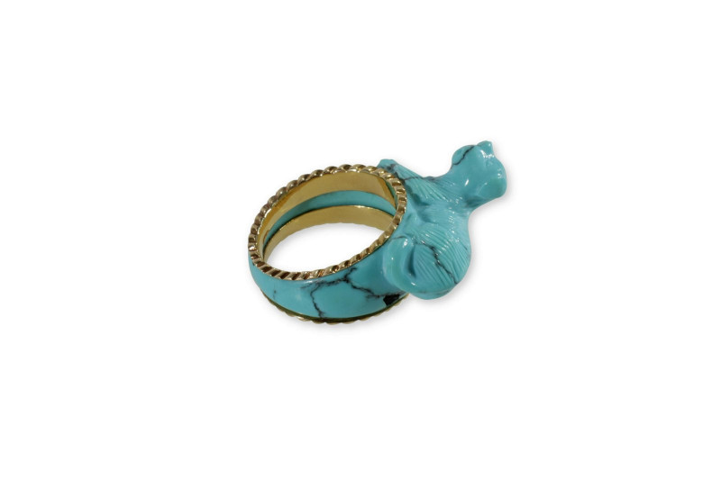 Turquoise Dog Ring
