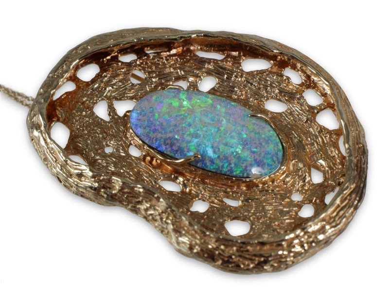 Opal and 14K 'Nest' Pendant