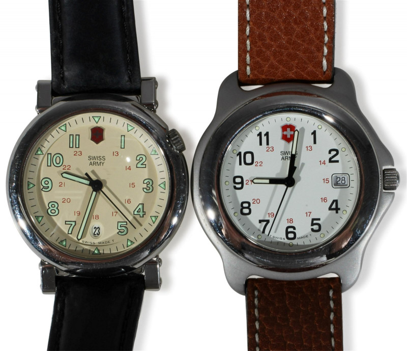 Two Swiss Army Men's Wristwatches