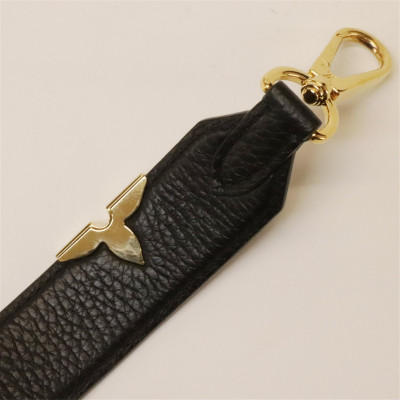 Louis Vuitton Black Leather Floret Shoulder Strap