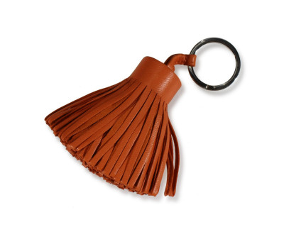 Image for Lot Hermes Orange Carmen Tassel Key Ring
