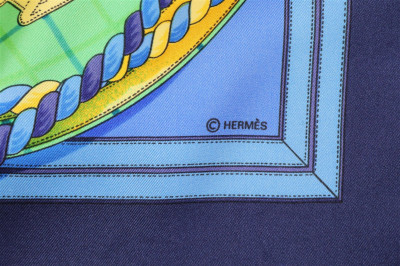 Hermes Grande Tenue Twill Silk Scarf