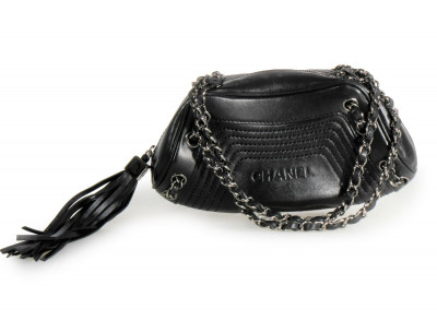Image for Lot Chanel LAX Black Lambskin Shoulderbag