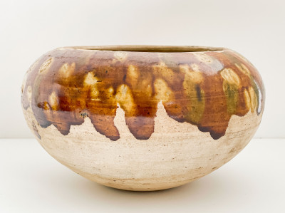 Image for Lot Chinese Sancai Glazed Stoneware Bowl