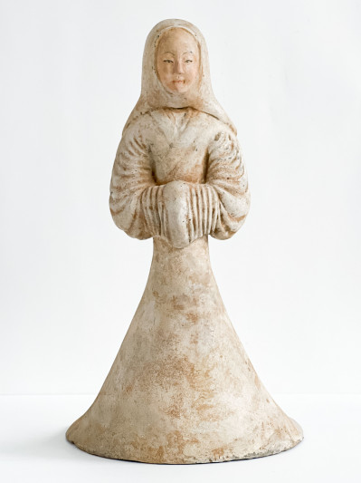 Image for Lot Chinese Painted Pottery Figure of a Court Lady