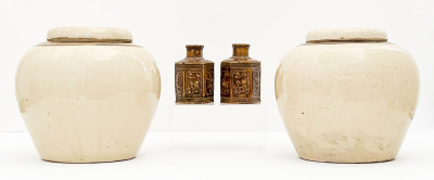 Image for Lot Four Chinese Glazed Stoneware Vessels