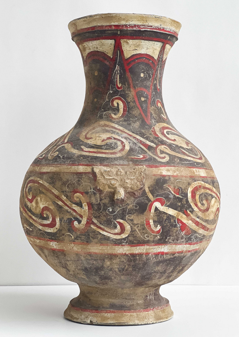 Chinese Painted Pottery Vessel, Hu
