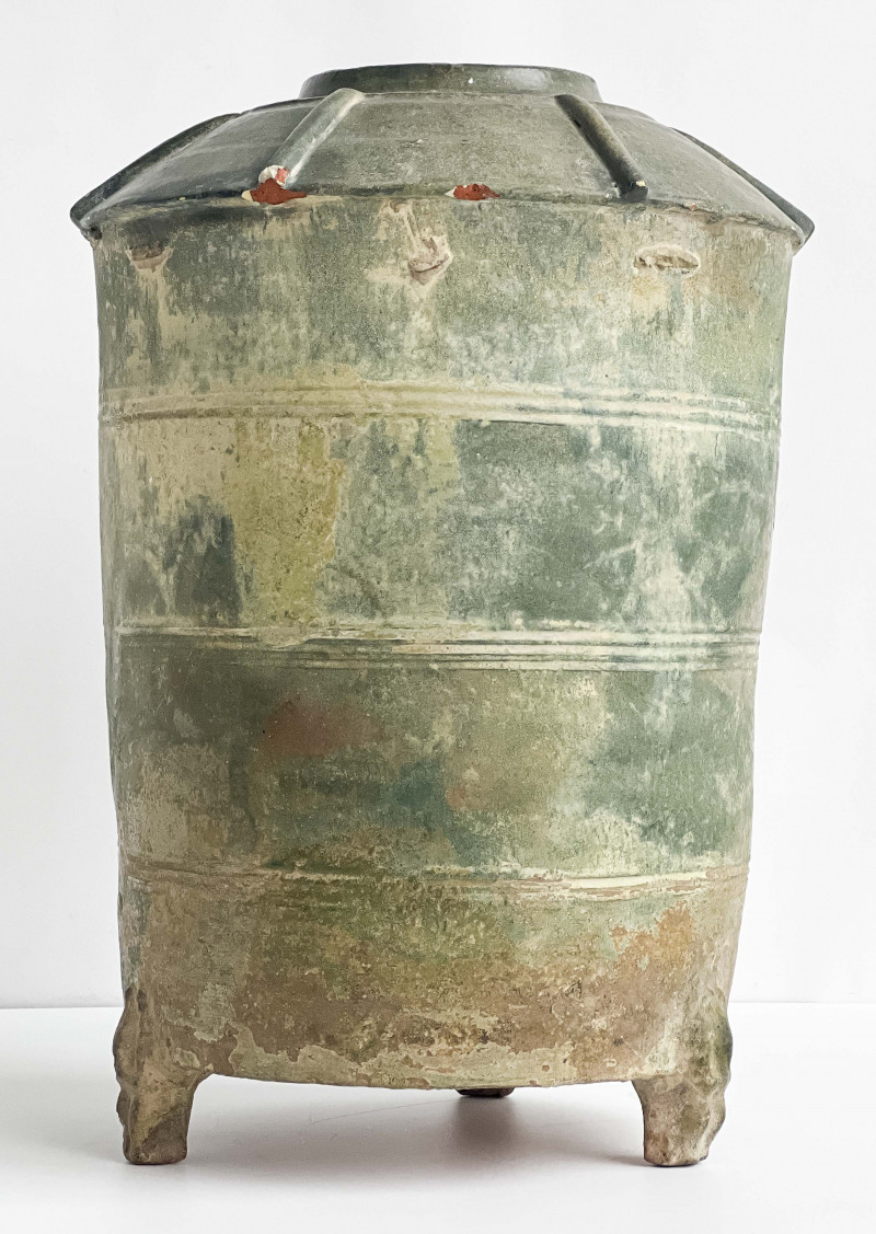 Chinese Green Glazed Pottery Model of a Granary