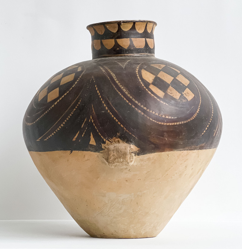 Chinese Neolithic Slip Decorated Ceramic Vessel