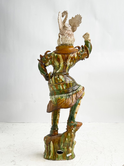 Chinese Large Sancai Glazed Figure of a Lokapala