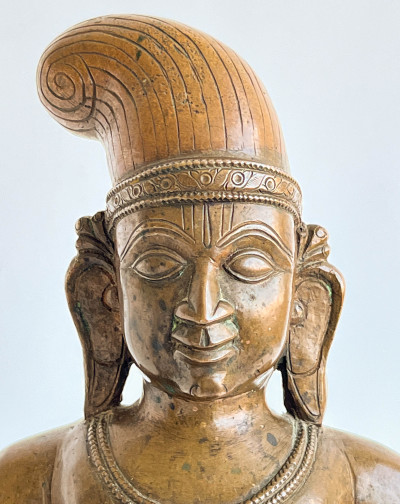 Indian Bronze Seated Figure of a Hindu Deity