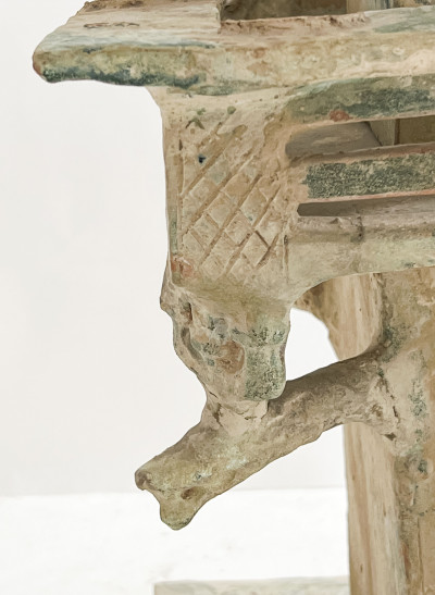 Chinese Green Glazed Ceramic Model of a Watchtower