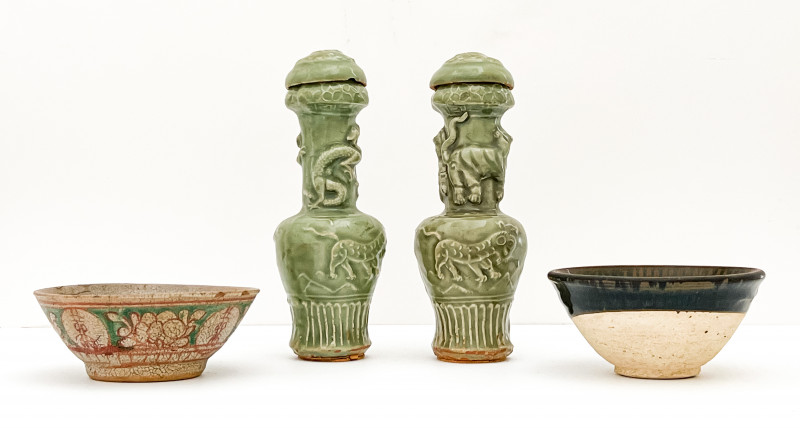 Four Chinese Stoneware Vessels
