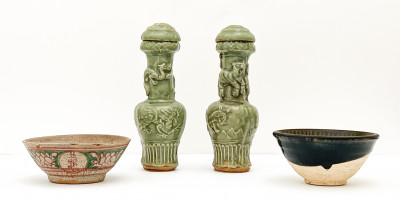 Image for Lot Four Chinese Stoneware Vessels
