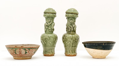 Four Chinese Stoneware Vessels