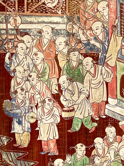 Chinese Coromandel 'Hundred Boys' Panel