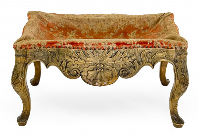 Image for Lot Louis XIV Carved and Upholstered Bench