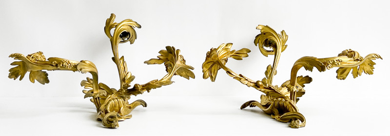 Pair of Louis XV Gilt-Bronze Sconces