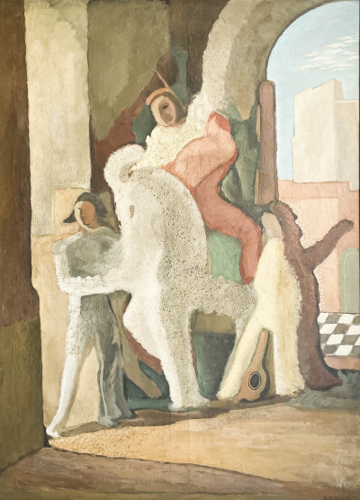Image for Lot Dimitry Merinoff - Untitled (Figures and Horse)