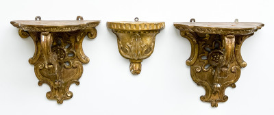 Image for Lot Group of Three Giltwood Brackets
