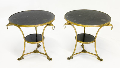Image for Lot Pair of French Neoclassical Style Gilt-Bronze Guéridons