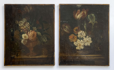 Image for Lot Continental School - Two Floral Still Lifes
