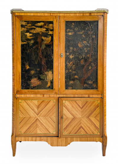 Image for Lot Louis XVI Lacquer and Tulipwood Cabinet