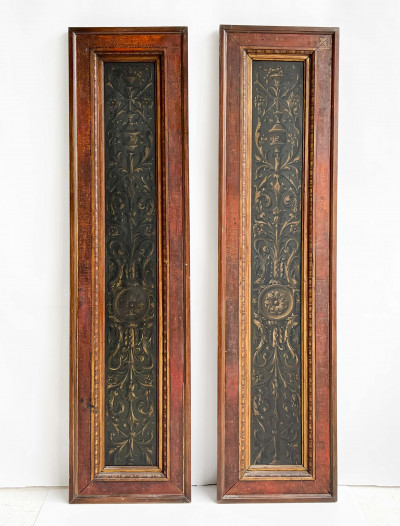Image for Lot Pair of Italian Neoclassical Painted Panels