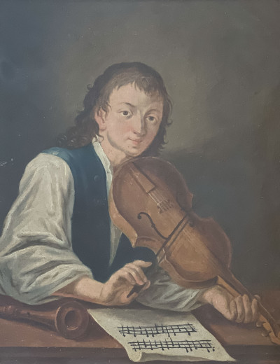 Continental School - Two Portraits of Musicians