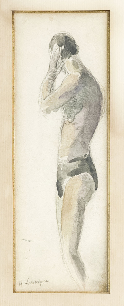 Image for Lot Henri Baptiste Lebasque - Untitled (Study of a Bather)
