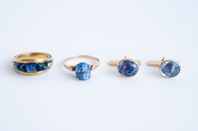 Image for Lot Sapphire Jewelry Group