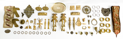 Image for Lot Large Group of Gilt Furniture Mounts and Hardware