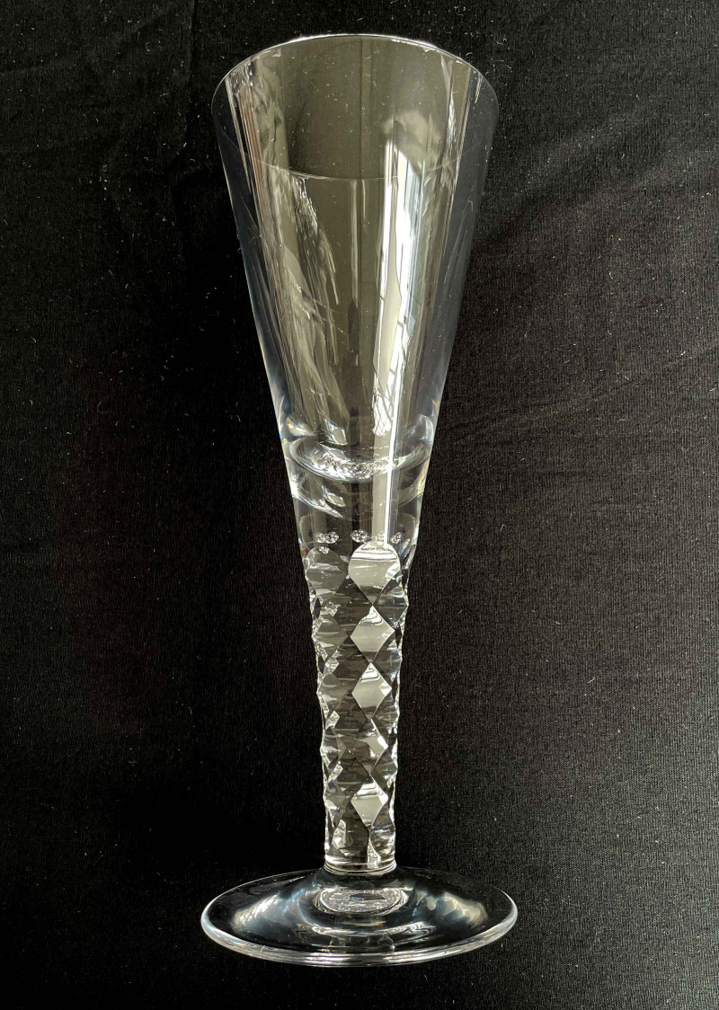 Group of Large Clear Glass Officer's Goblets