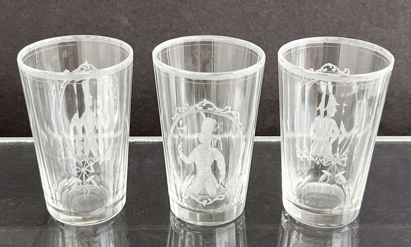 Assembled Group of Etched Glass