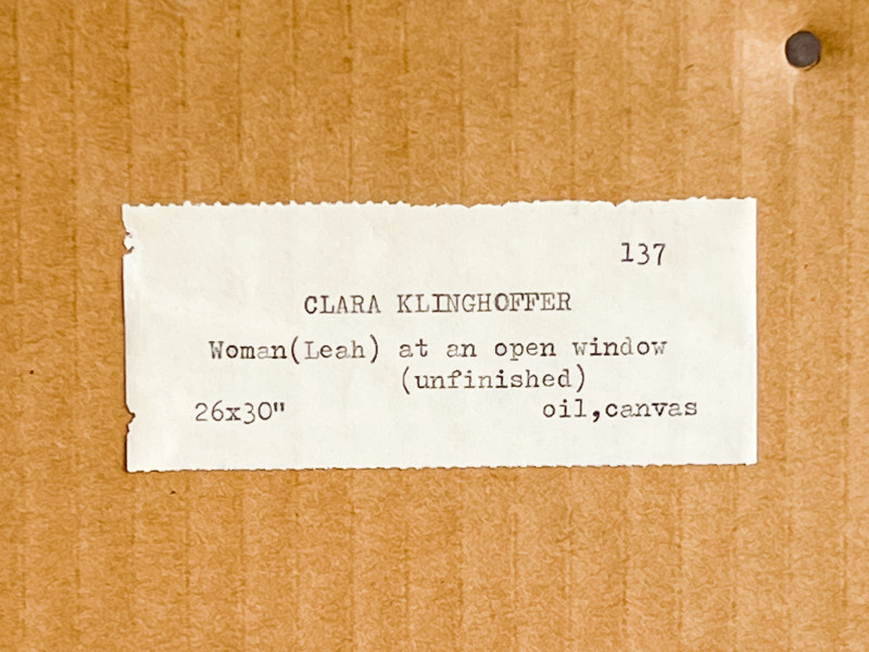 Clara Klinghoffer - Leah at an Open Window