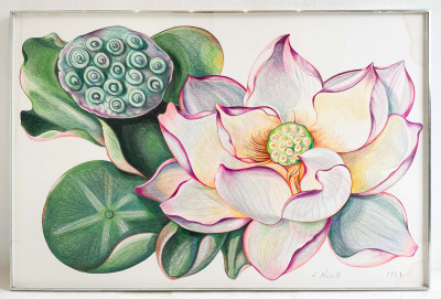 Lowell Nesbitt - Waterlily and Flower