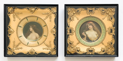 - 2 Vienna Art Plates, Framed