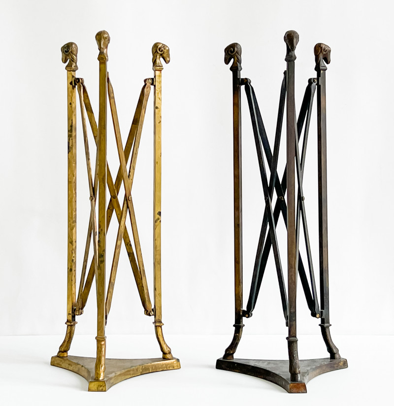Two Neoclassical Style Gilt-Metal Stands