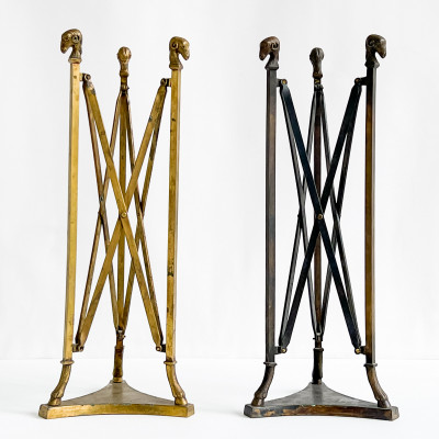 Two Neoclassical Style Gilt-Metal Stands