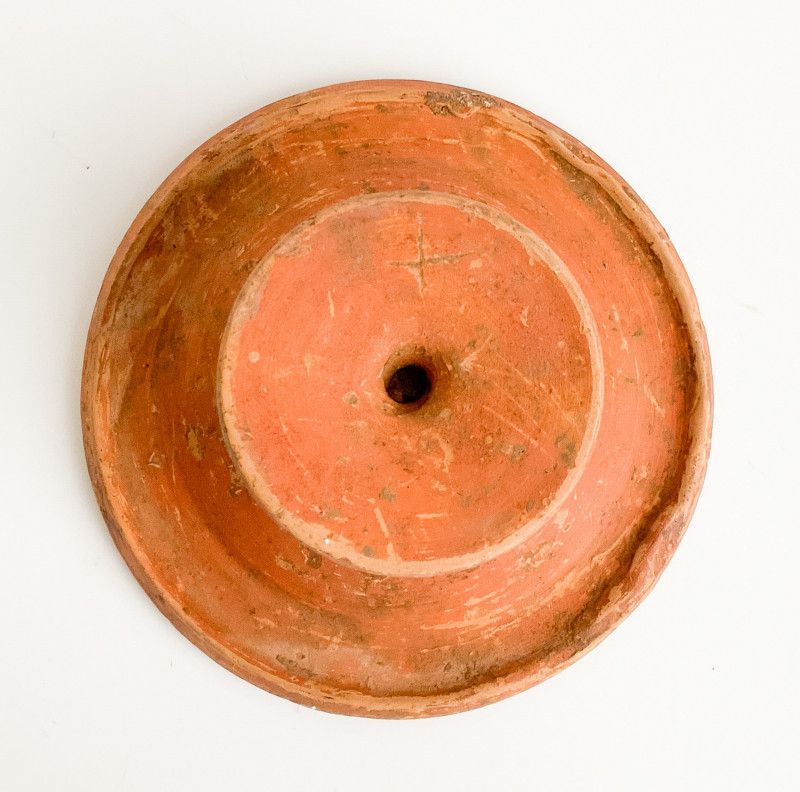 Roman Terracotta Stemmed Plate