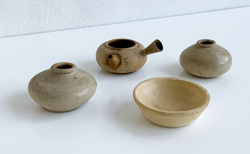 Group of 4 Chinese Stoneware Vessels