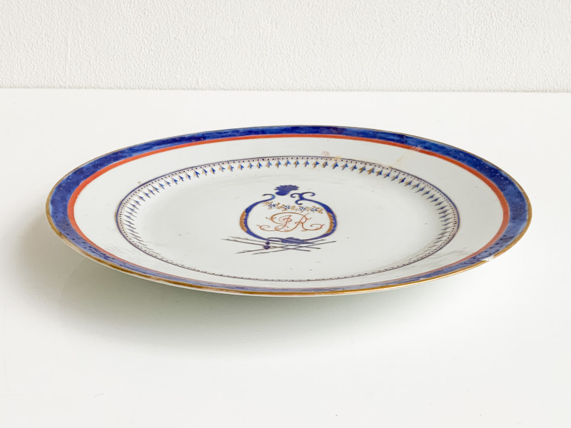 Chinese Export Porcelain Monogrammed Dish