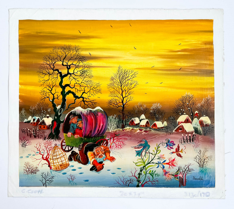A. Kowalski - Untitled (Winter Landscape with Escaped Tropical Birds)