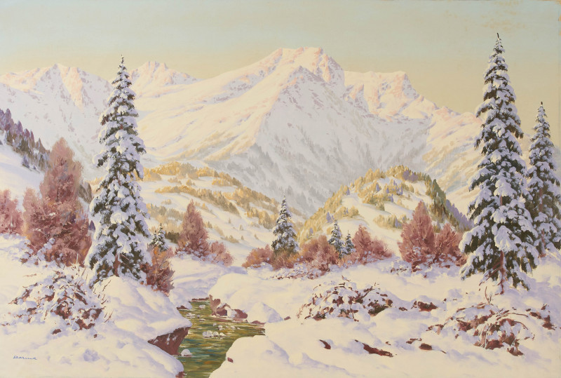Unknown Artist - Snowy Mountain Landscape